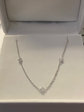 14kt White Gold Diamonds by the Yard Necklace