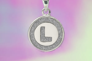 Glitter Initials Pendant Necklace