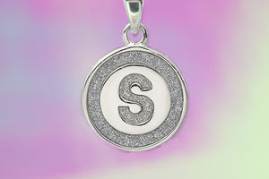 Glitter Initials Pendant Necklace