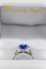 Load image into Gallery viewer, 14kt White gold ring with a genuine 1.98ct Tanzanite and .35ct diamonds