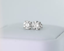 Load image into Gallery viewer, 14k White Gold 1.67 tcw Diamond Earrings